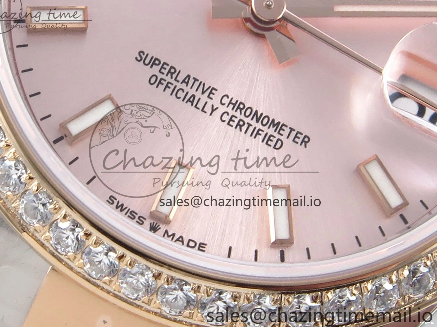 904L 2688 Oyster Dial RG Bracelet Steel SS 278381RBR DateJust Stick Diamonds RG Edition ETA on ARF 31 Bezel 1:1 Best 0415